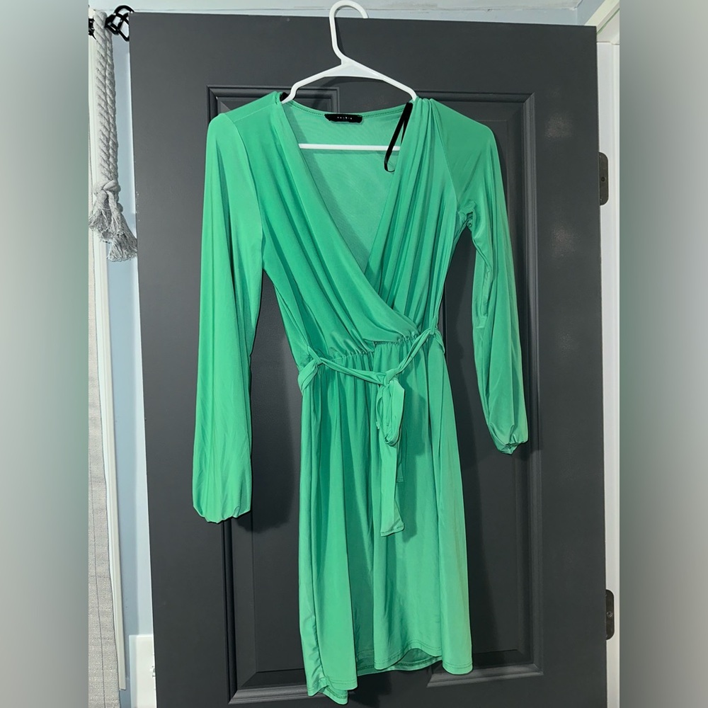 Green Cross over dress